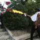 Corey Long uses spray paint can against white supremacists in the Unite the Right rally in Charlottesville, Va., on Aug. 12, 2017.